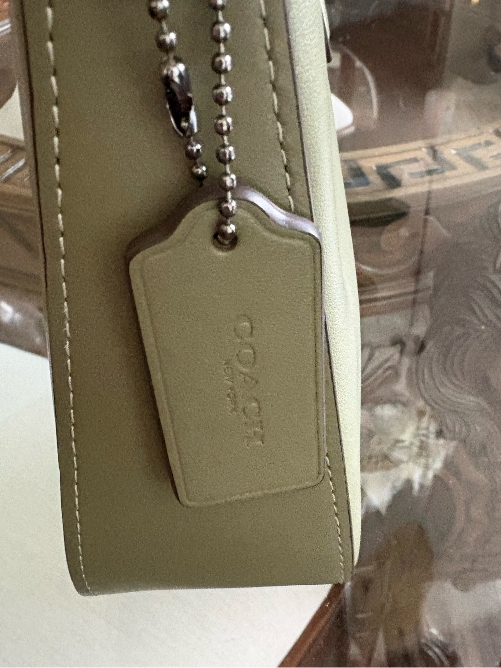 🤍🤍COACH ELIZA SAGE REFINED CALF LEATHER SHOULDER BAG!🤍🤍 - Picture 4 of 10